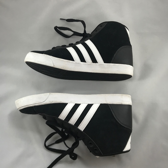 Adidas Shoes - Adidas Neo Cloudfoam Suede Hightop Sneaker B&W 8.5